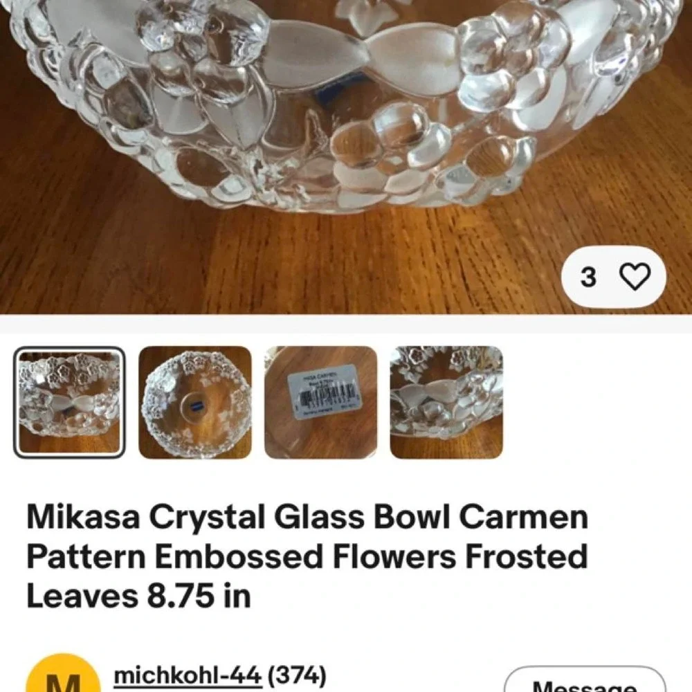Mikasa crystal glass